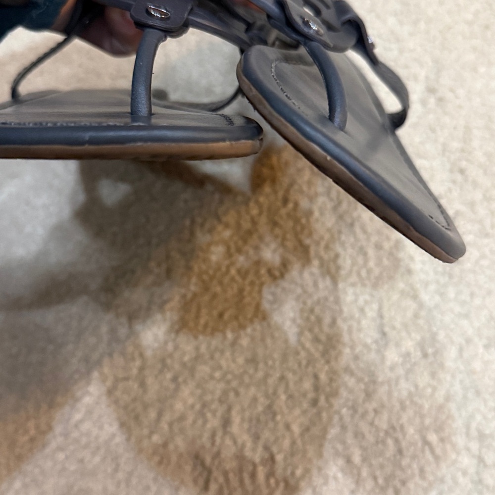 Tory Burch Dark Gray Miller Sandals - Picture 4 of 10